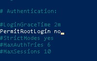44 - permit root login